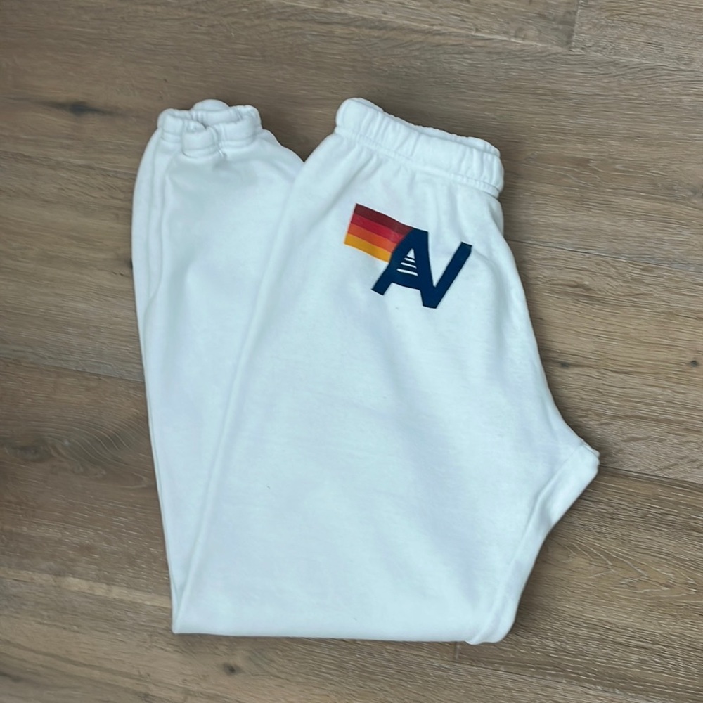 Aviator Nation white sweatpants size large